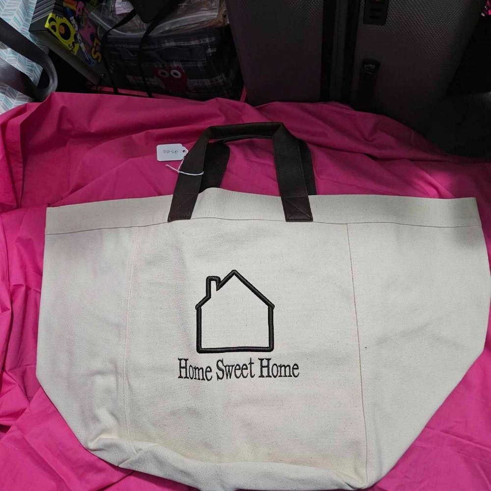 Canvas Storage Bin-Home Sweet Home-$35